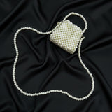 White Pearl Beaded Mini Bag