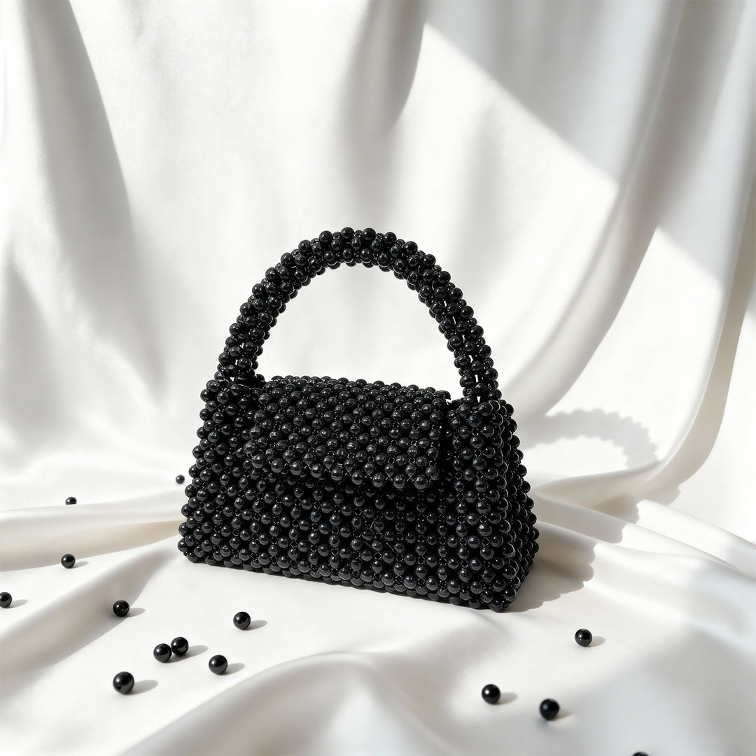 Midnight Pearl Beaded Bag