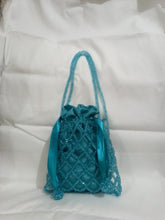 Blue Acrylic Bead Bag