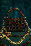 Multicolour Crystal bag