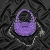 Purple Acrylic Bead Bag
