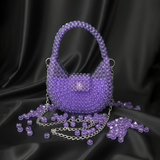 Purple Acrylic Bead Bag