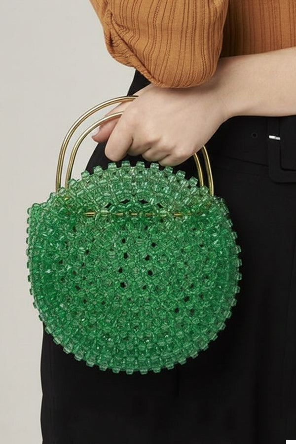 Green Crystal Handle Bag