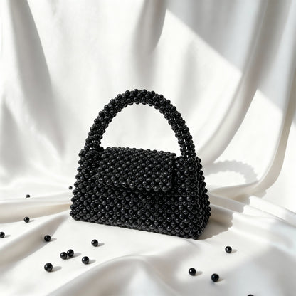 Midnight Pearl Beaded Bag