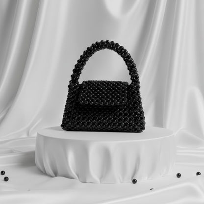 Black Acrylic Bead Bag