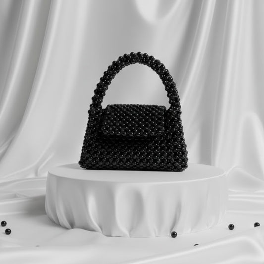 Black Acrylic Bead Bag