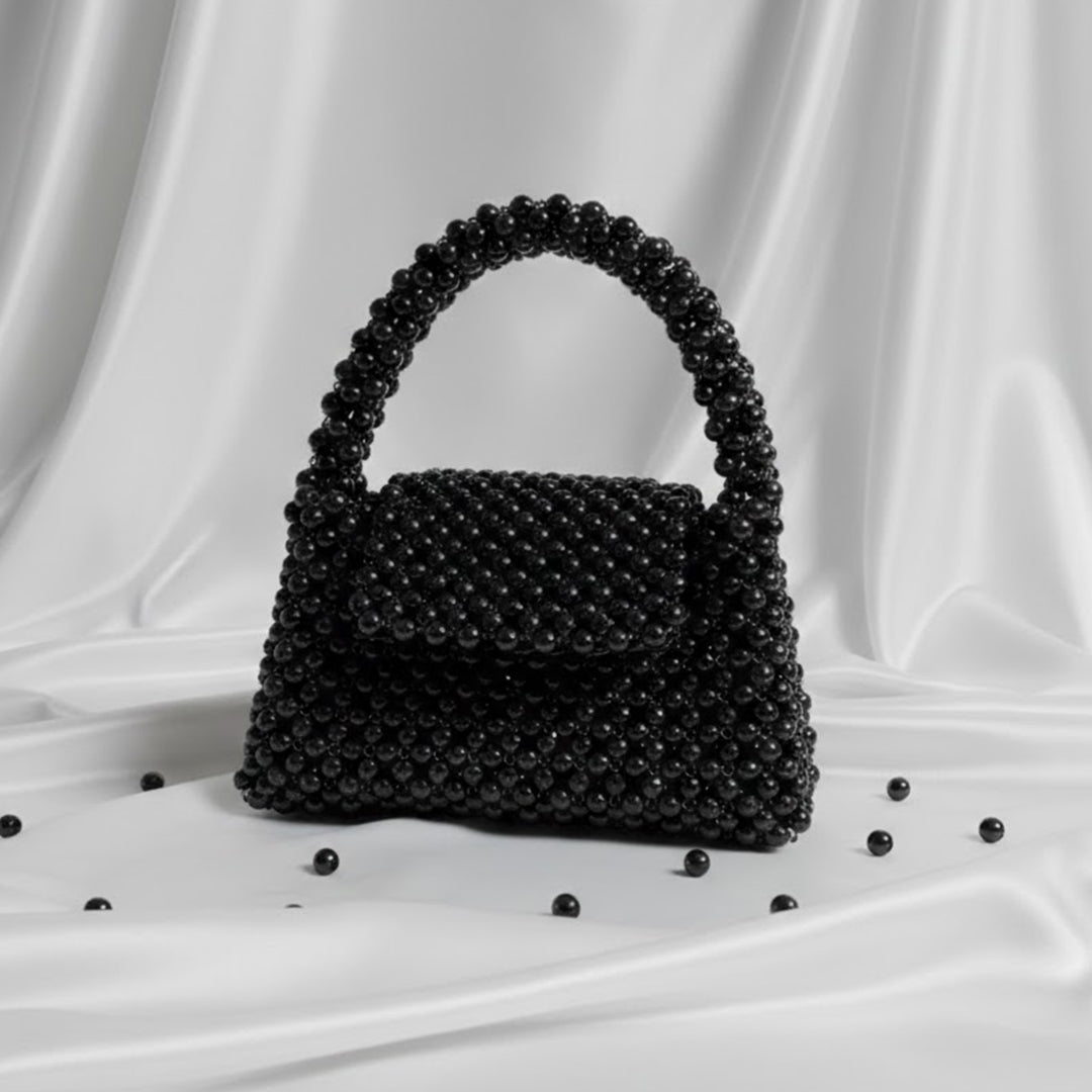 Black Acrylic Bead Bag
