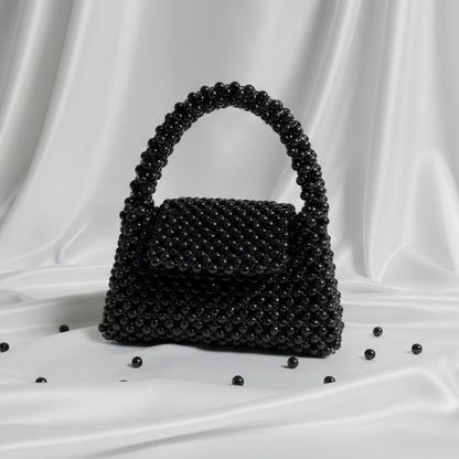 Black Acrylic Bead Bag