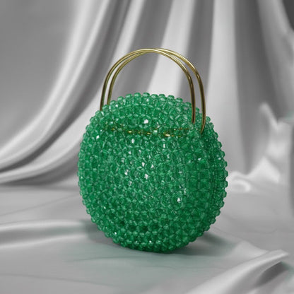 Green Crystal Handle Bag