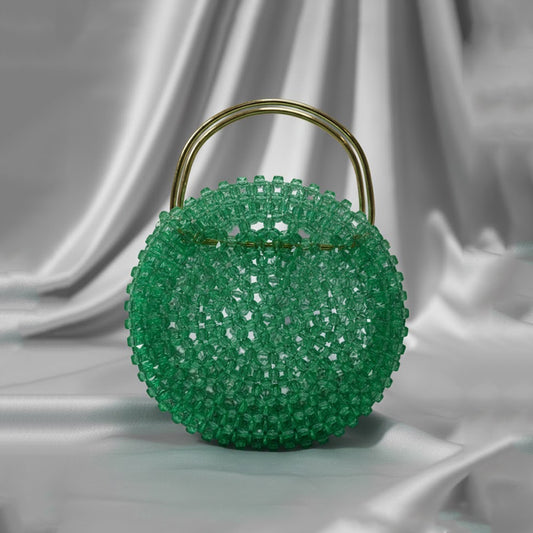 Green Crystal Handle Bag