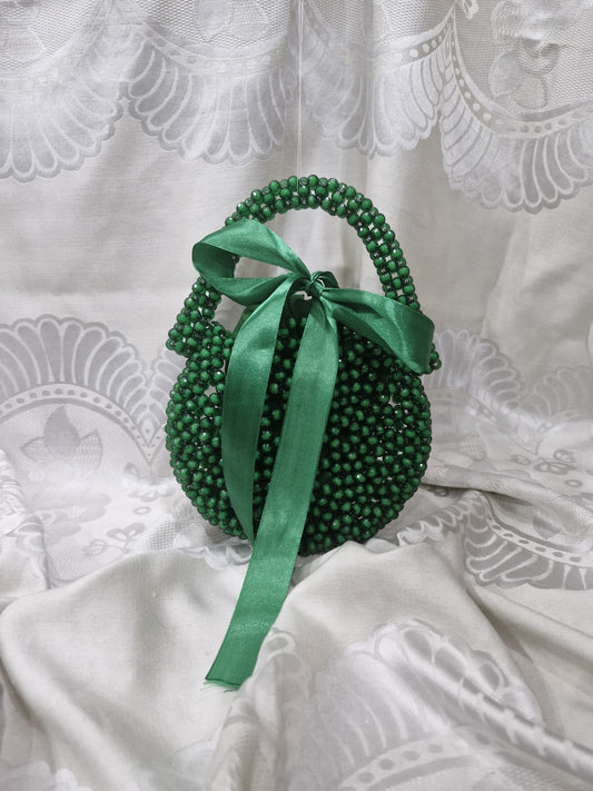 Green Acrylic Bead Bag