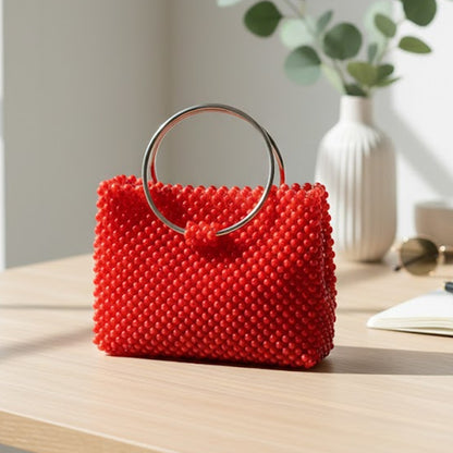 Red Acrylic Bead Bag