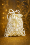 White Acrylic Bead Bag