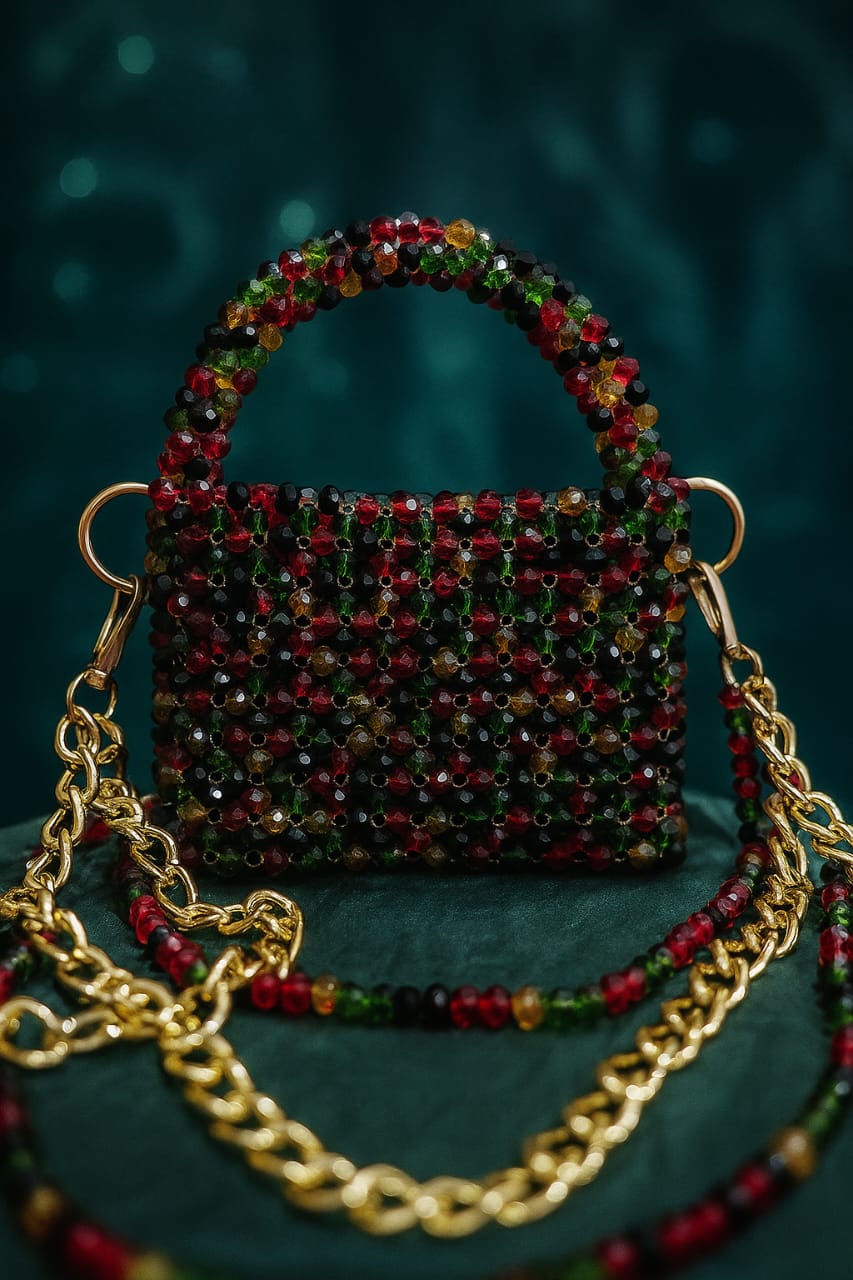 Multicolour Crystal bag