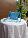 Blue acrylic bag